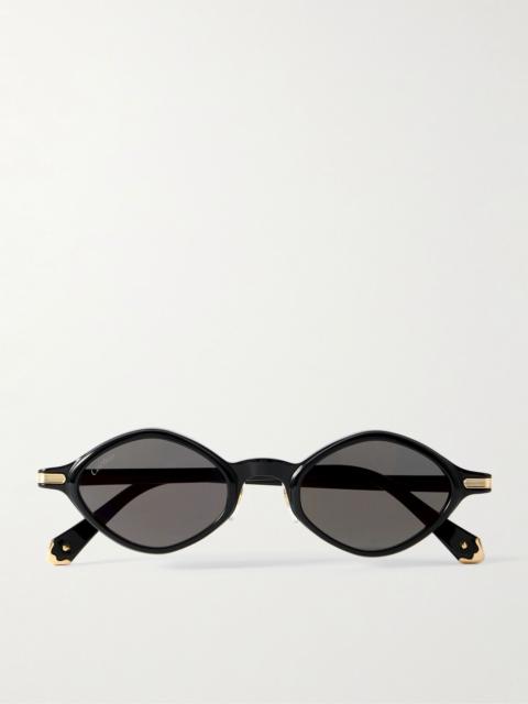 Cartier Signature round-frame acetate sunglasses Black