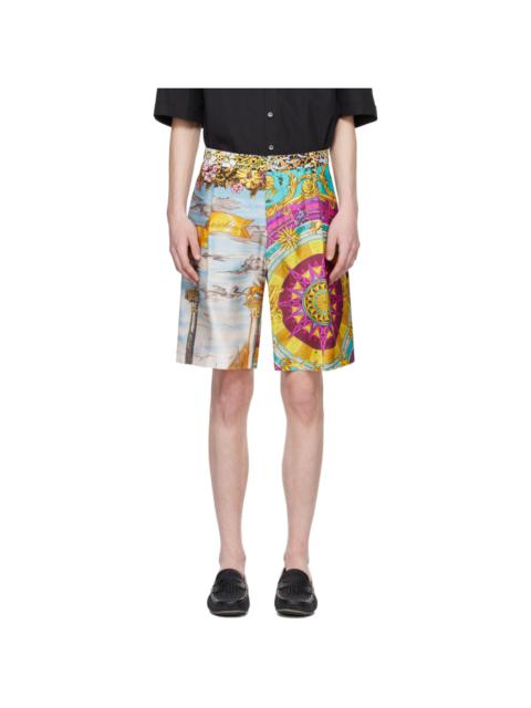 Moschino Multicolor Graphic Shorts