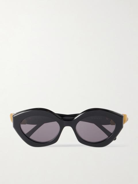 Loewe Coil Round-Frame Acetate Sunglasses