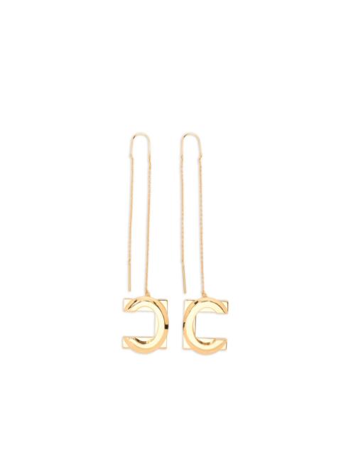 ELISABETTA FRANCHI logo-drop earrings