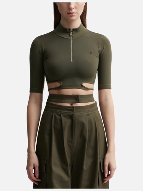 ANDREĀDAMO SCULPTING JERSEY CUT-OUT TOP