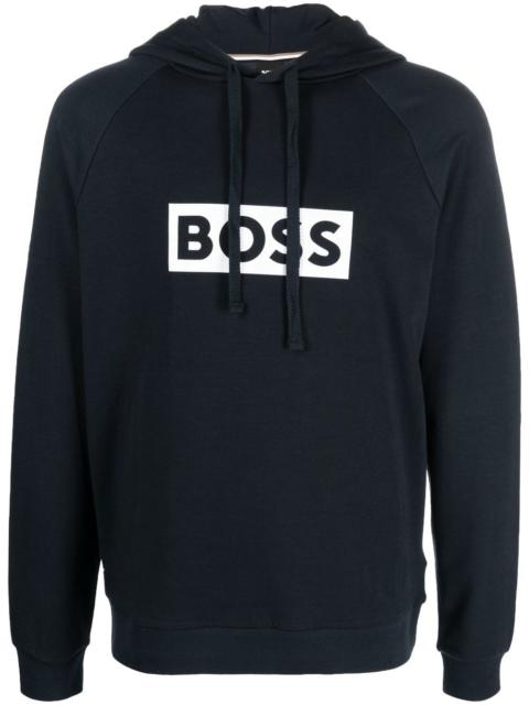 BOSS logo-print drawstring hoodie