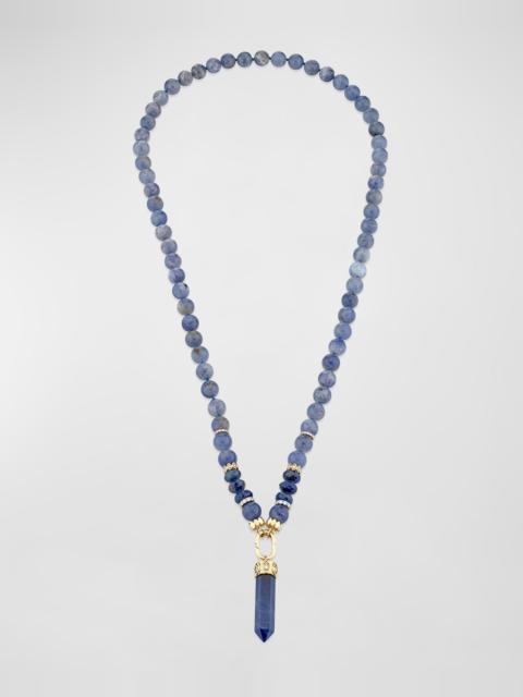 SYDNEY EVAN Sapphire Crystal and Diamond Bead Necklace