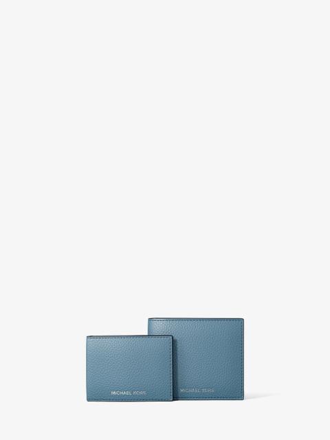 MICHAEL KORS Cooper Pebbled Leather Billfold Wallet With Passcase