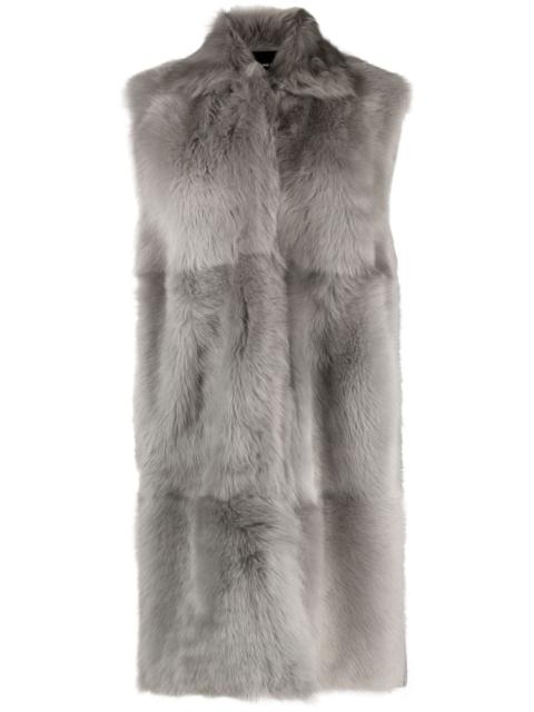 FABIANA FILIPPI sleeveless faux-fur coat