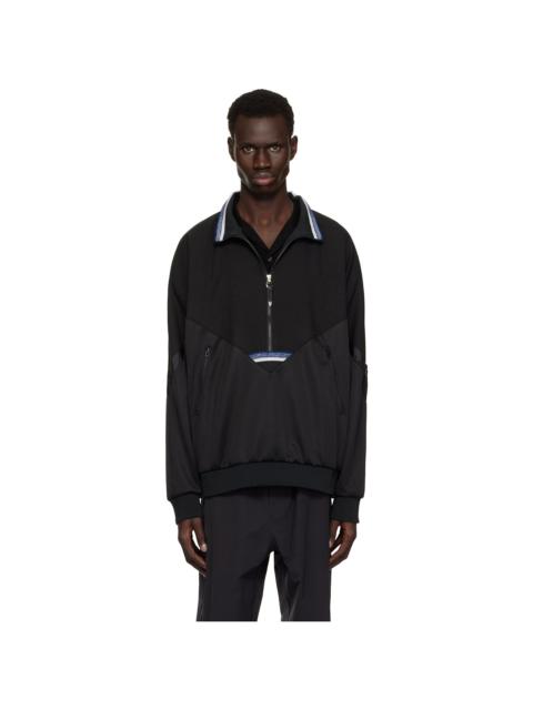 TOGA VIRILIS Black Half-Zip Track Jacket