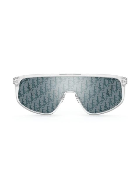 Dior Men's DiorTag M1U 134MM Shield Sunglasses - Crystal Blue