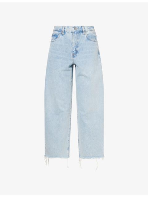 FRAME The Bubble Crop Cotton Denim Jeans
