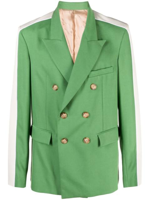 Ahluwalia colour-block double-breasted blazer