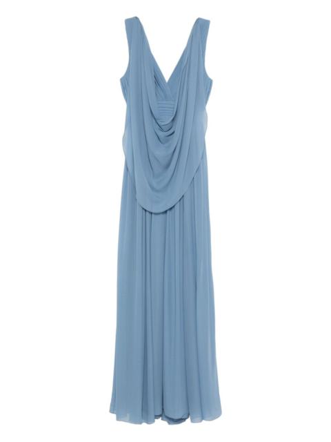 ELIE SAAB draped V-neck maxi dress