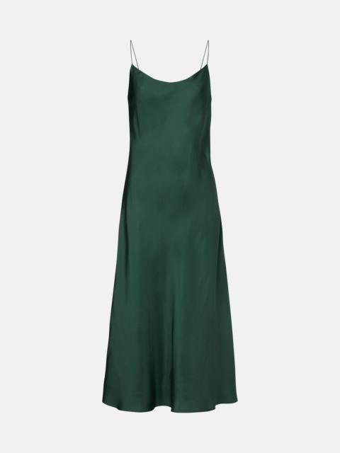 ASCENO Lille silk twill slip dress