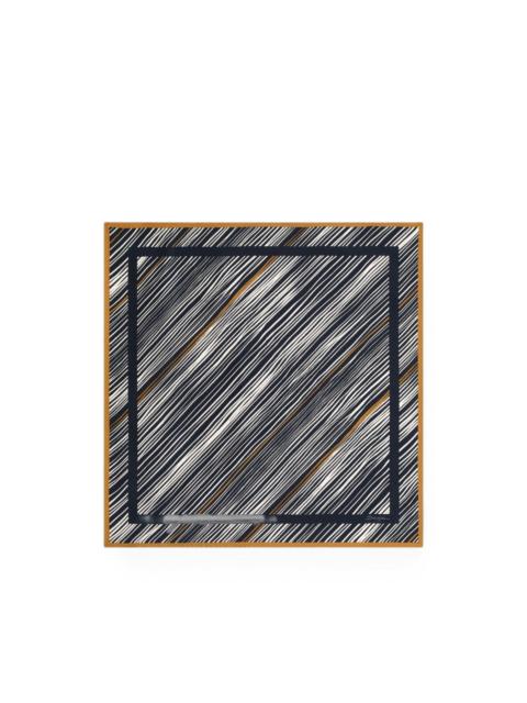 Dolce & Gabbana 70x70 striped silk twill scarf
