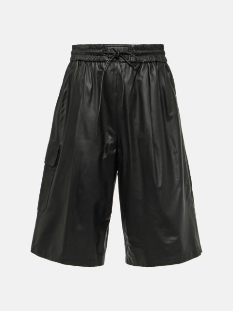Yves Salomon Leather Bermuda shorts