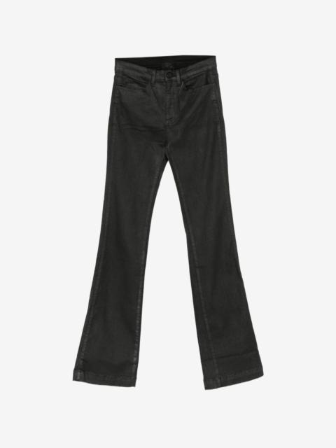 thom/krom coated flared-leg trousers