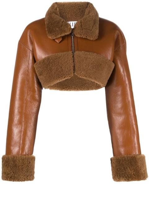 FILIPPA K cropped shearling leather jacket