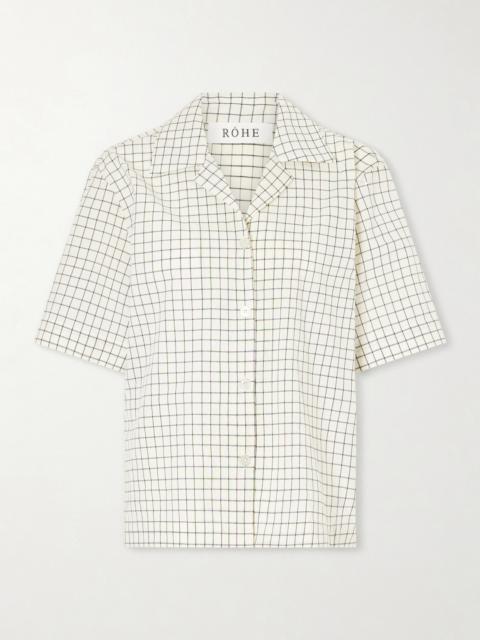 RÓHE Alicia Checked Cotton-blend Shirt
