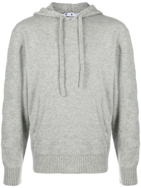Off-White diagonal stripe cashmere hoodie