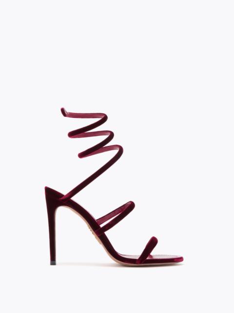 RENE CAOVILLA CLEO RUBY VELVET SANDAL 105