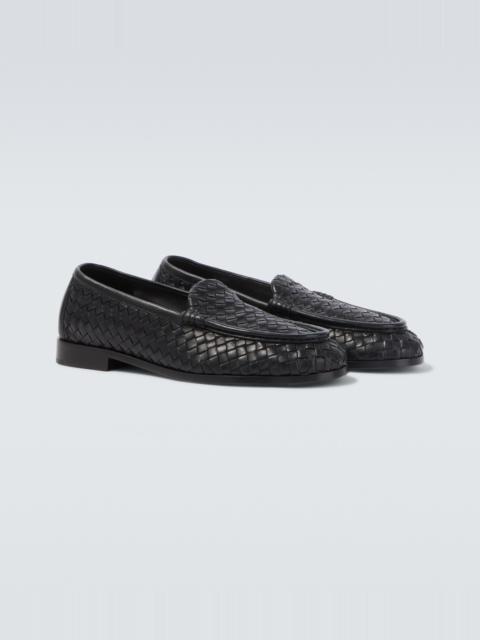 Bottega Veneta Silenzio Intrecciato leather loafers