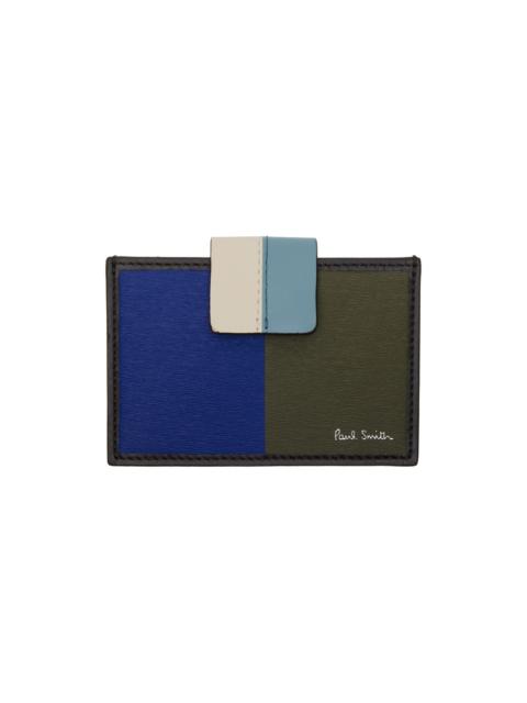 Blue & Black Press-Stud Wallet