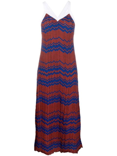 WALES BONNER fully-pleated knitted dress