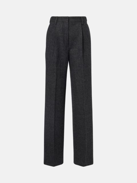 Dries Van Noten Pinstriped wool wide-leg pants