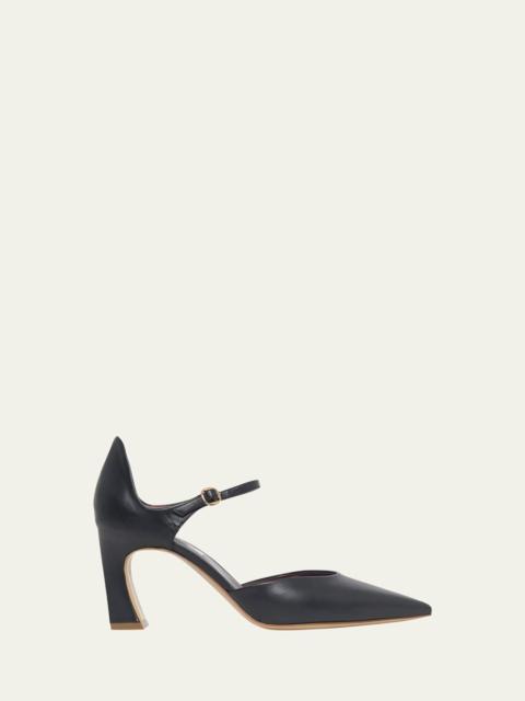 GABRIELA HEARST 75mm Devil Leather Ankle-Strap Pumps