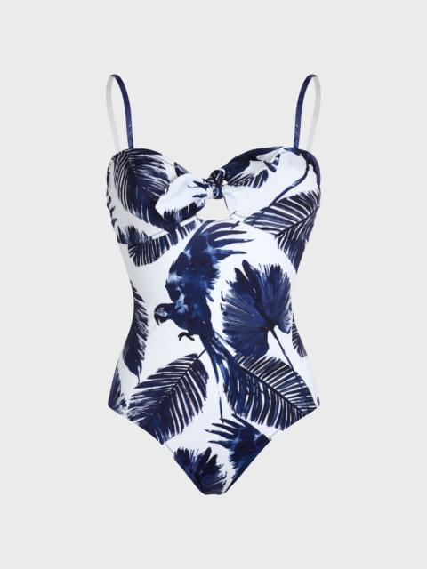 Vilebrequin WOMEN BUSTIER ONE-PIECE SWIMSUIT PAPAGAIO
