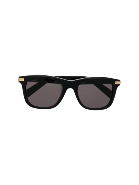 gold-detail square-frame sunglasses