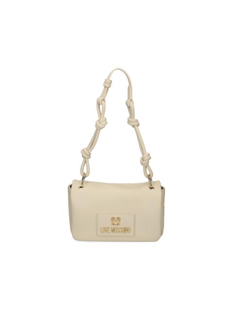 Moschino logo-plaque knotted shoulder bag