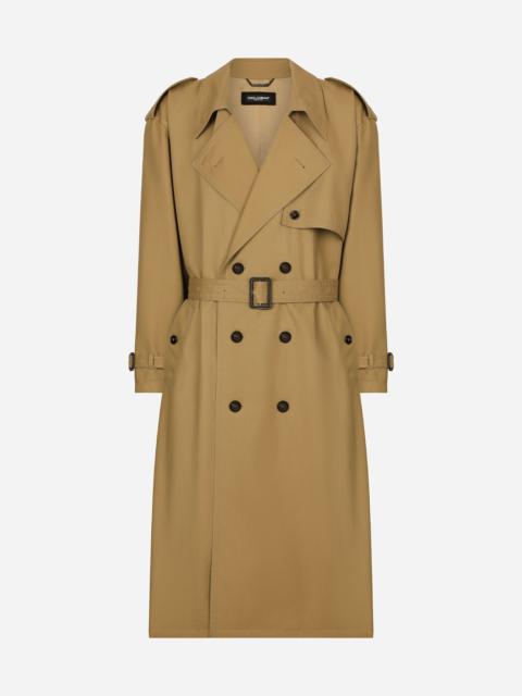 Dolce & Gabbana Double-breasted cotton trench coat