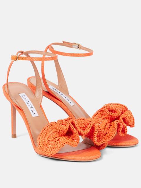 AQUAZZURA Noches Tropicales 85 raffia sandals