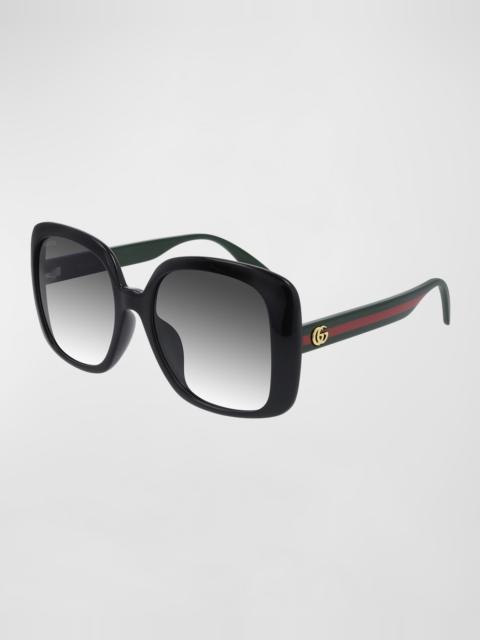 GUCCI Square Web Arms Sunglasses