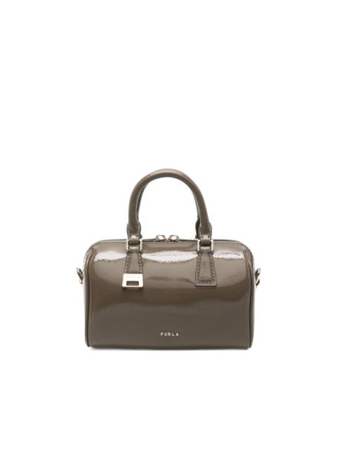 FURLA mini Olivia Boston patent-leather tote bag