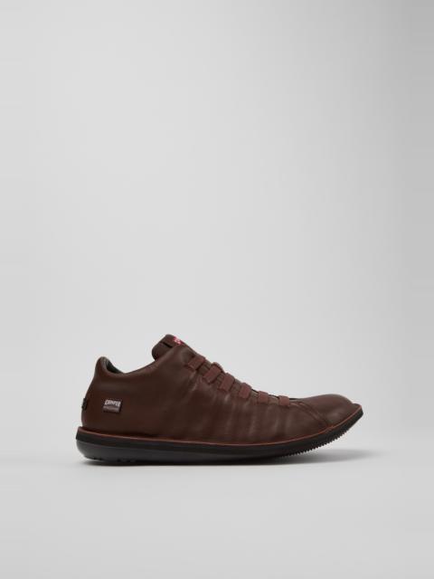 CAMPER Beetle Brown Leather Ankle Boots for Men.