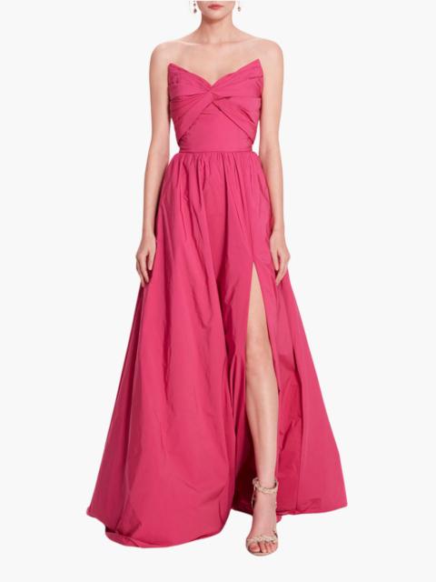 Marchesa PLEATED TAFFETA GOWN