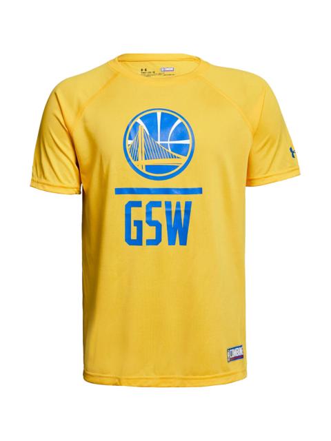 Under Armour NBA Golden State Warriors Lock Up T-Shirt Youth "Yellow" 1301992 305