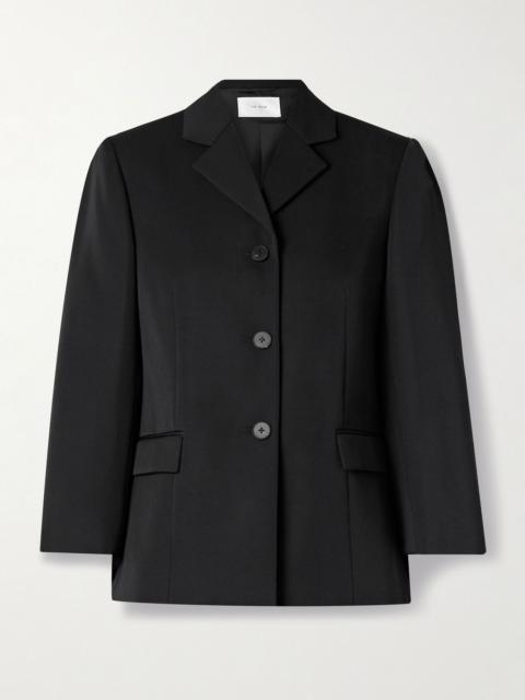 The Row Eudora wool-gabardine blazer Black