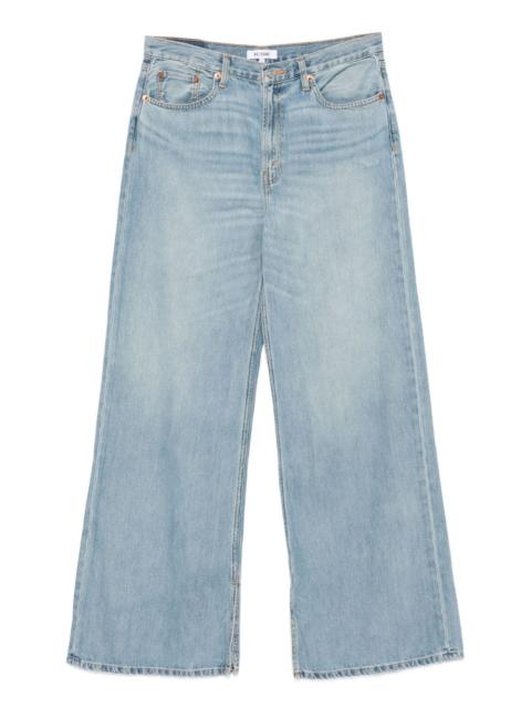RE/DONE five-pocket design wide-leg jeans