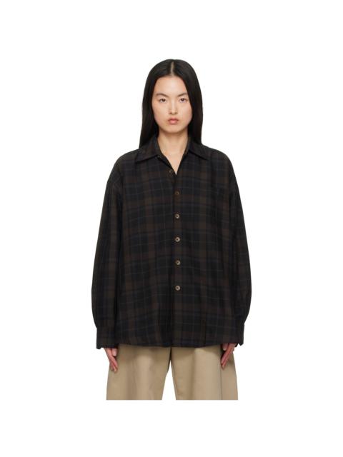Our Legacy Black & Brown Borrowed Shirt