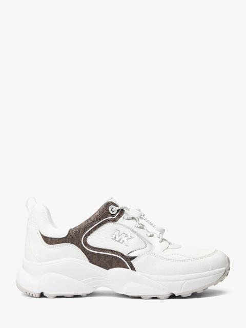 MICHAEL KORS Jett Mixed-Media Trainer