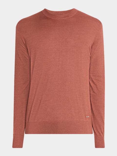 Brioni Men's Cashmere-Silk Crewneck Sweater