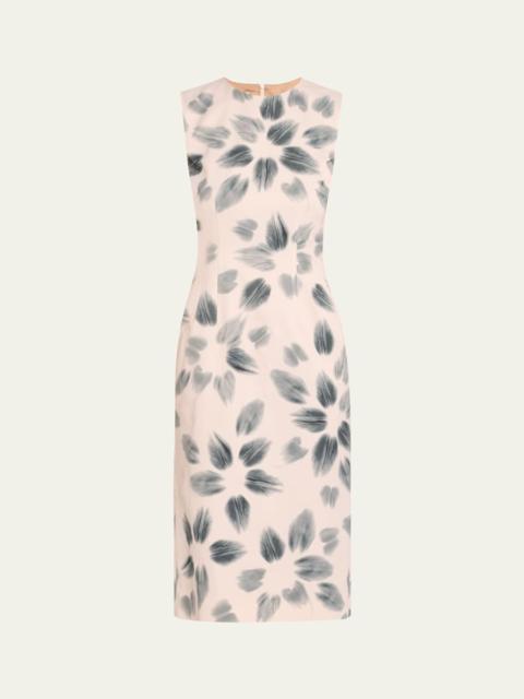 Dries Van Noten Delavina Printed Sheath Midi Dress