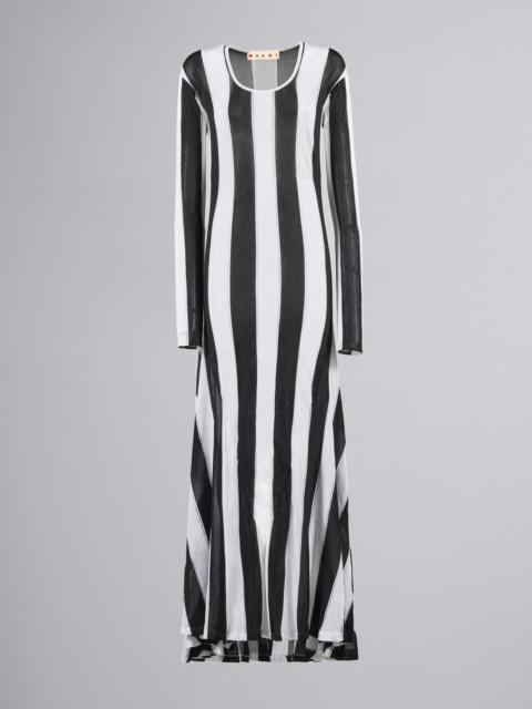 Marni STRIPED KNIT VISCOSE LONG DRESS