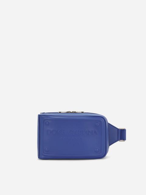 Dolce & Gabbana Calfskin belt bag with raised logo
