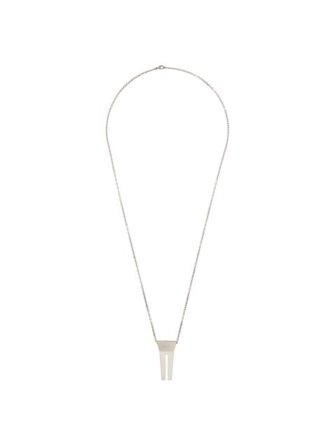 Rick Owens Silver Open Trunk Necklace