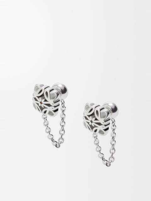 Loewe Anagram Bombé chain earrings in sterling silver