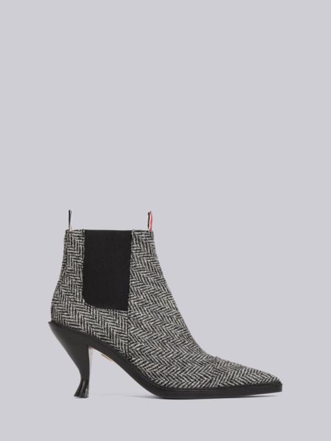 Thom Browne Herringbone Curved Heel Mid Top Chelsea Boot