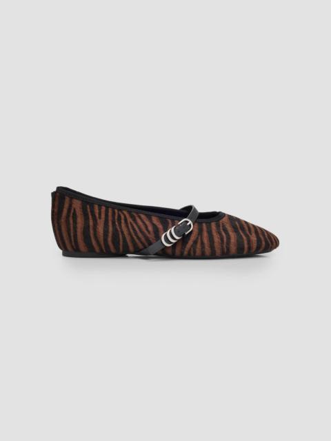 rag & bone Women's Spire Zebra-Print Calf Hair Mary Janes - Coffee Zebra