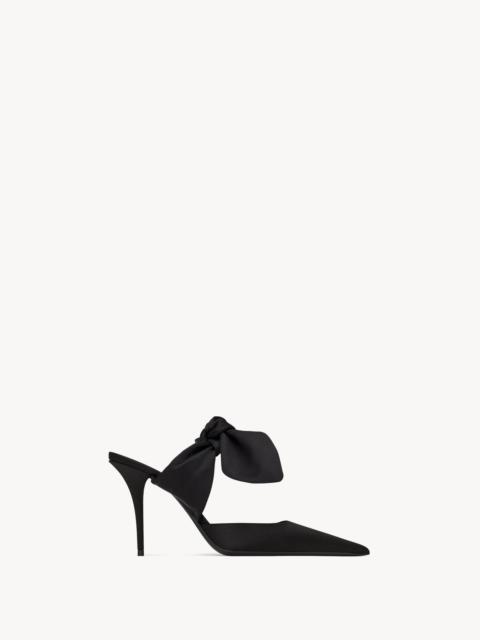 SAINT LAURENT BARBARA MULES IN SATIN CREPE